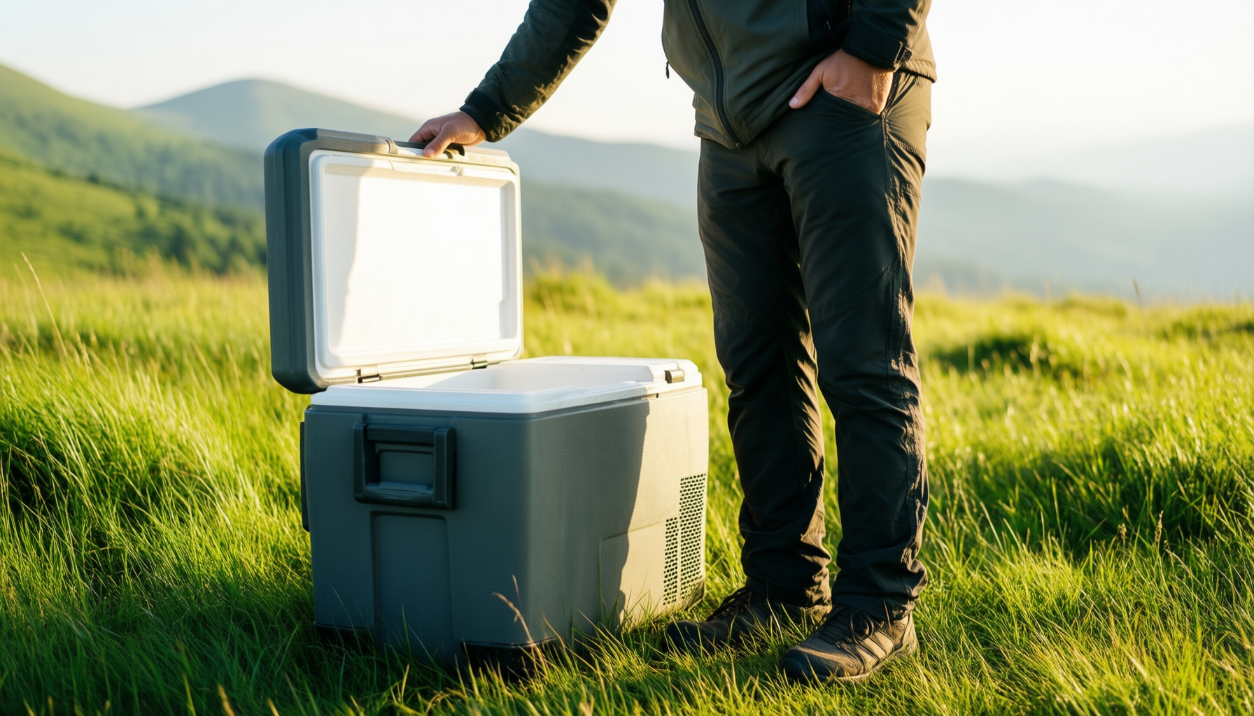 yeti roadie 15 small cool box — illustrative AI-generated lifestyle image