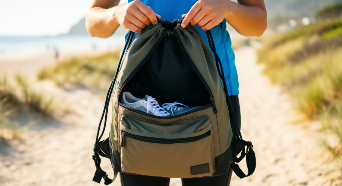 ryaco drawstring backpack — illustrative AI-generated lifestyle image