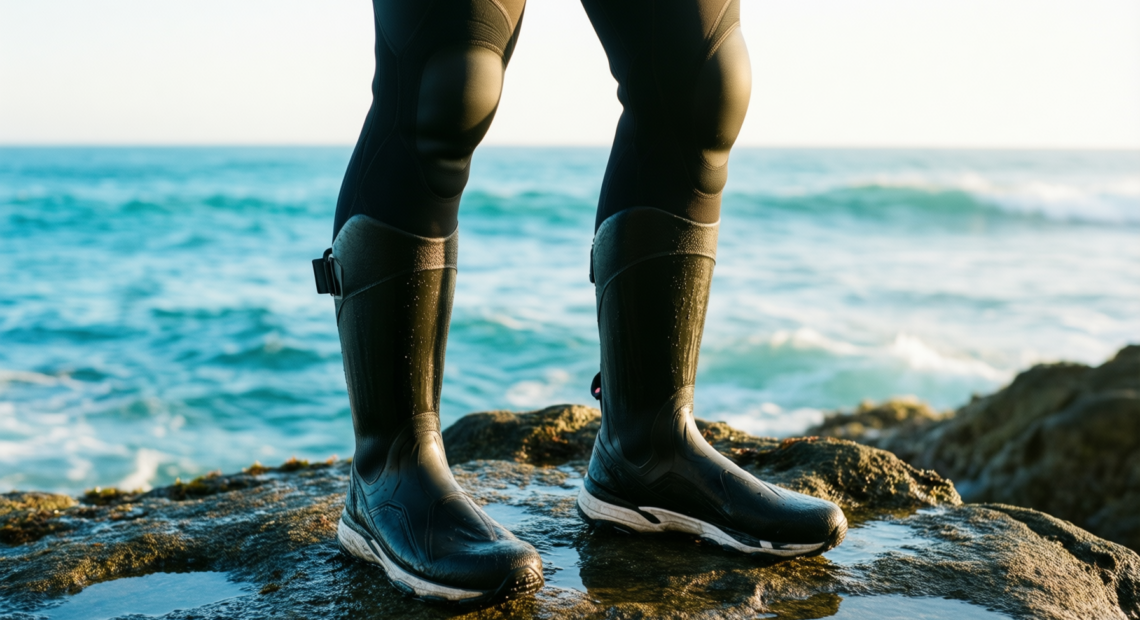 osprey wetsuit boots — illustrative AI-generated lifestyle image