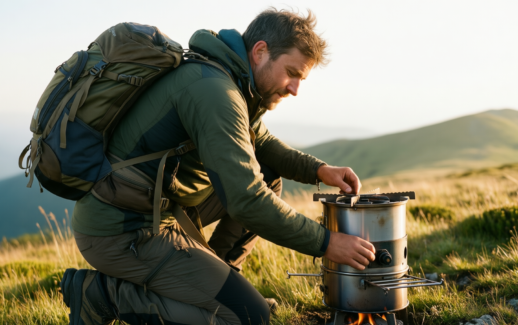 ohuhu rocket stove — illustrative AI-generated lifestyle image