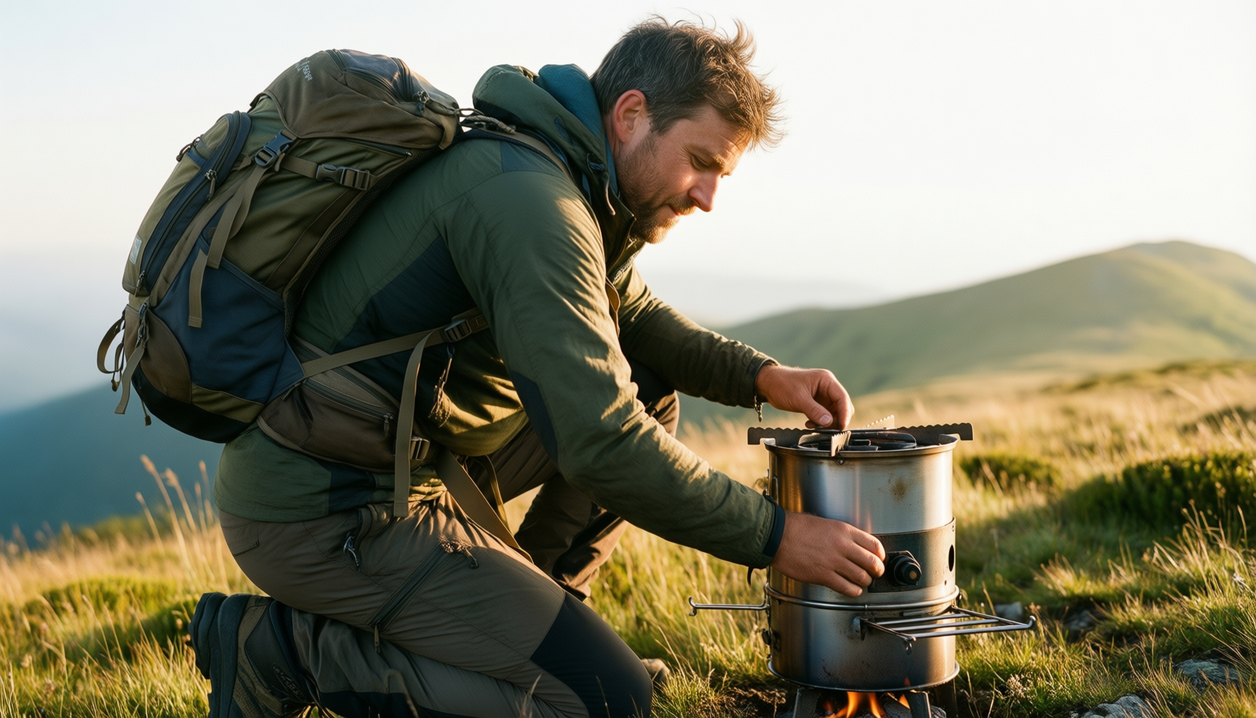ohuhu rocket stove — illustrative AI-generated lifestyle image