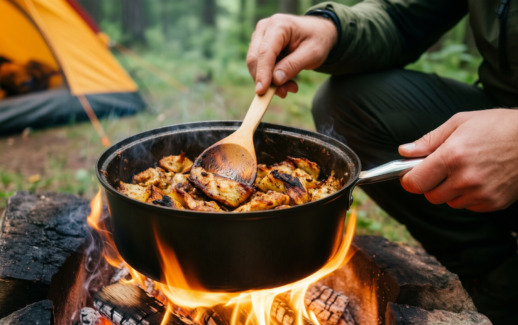 fire maple feast heat exchanger set — illustrative AI-generated lifestyle image