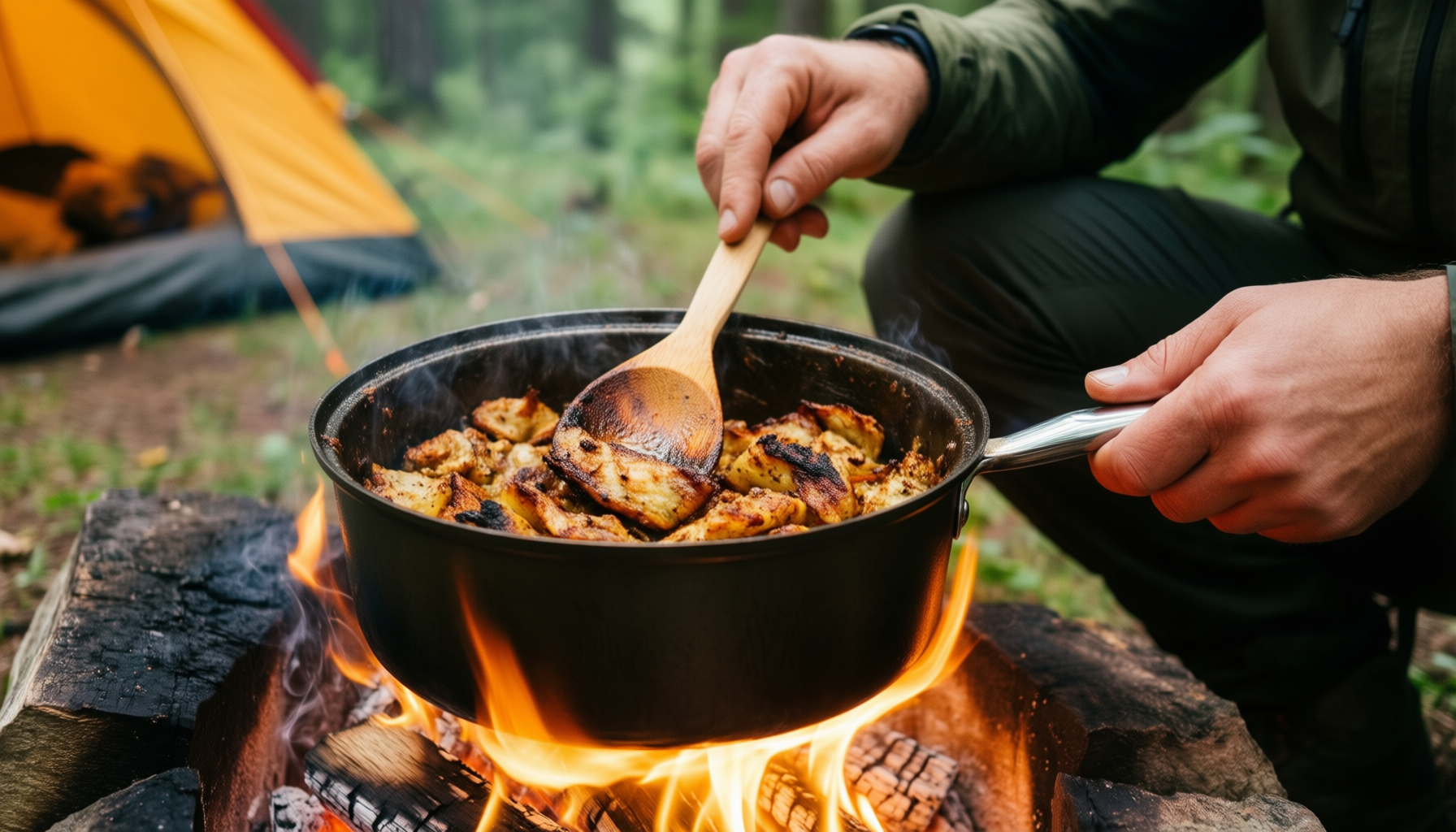 fire maple feast heat exchanger set — illustrative AI-generated lifestyle image