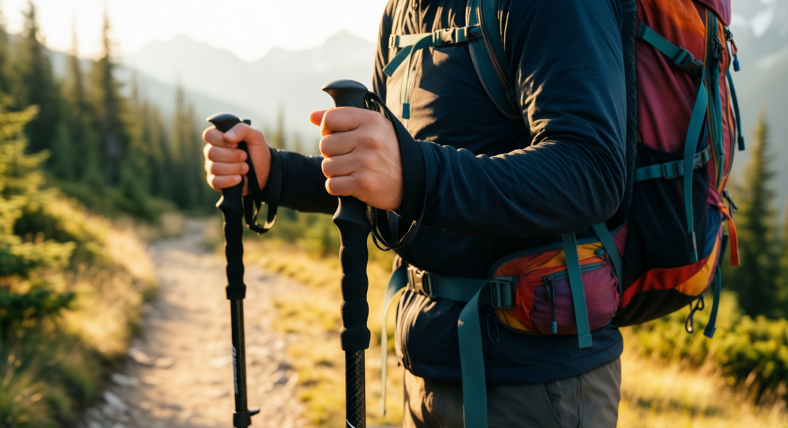 best ultralight trekking poles uk — illustrative AI-generated lifestyle image