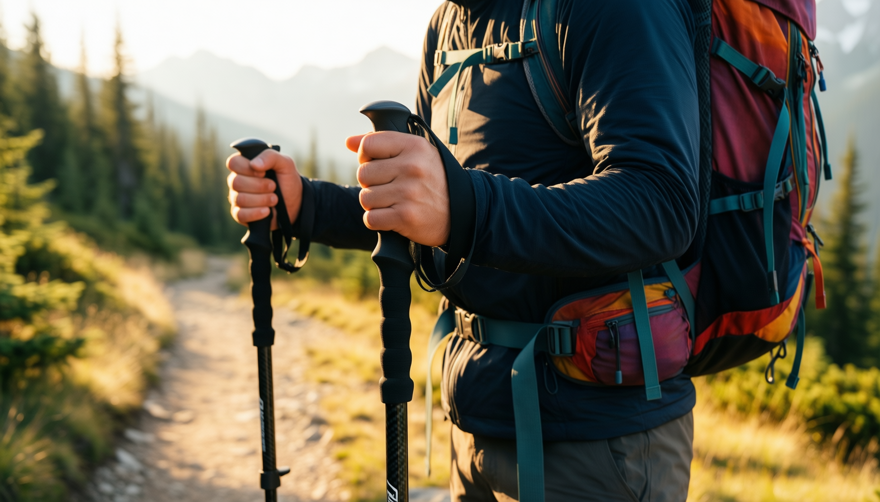 best ultralight trekking poles uk — illustrative AI-generated lifestyle image