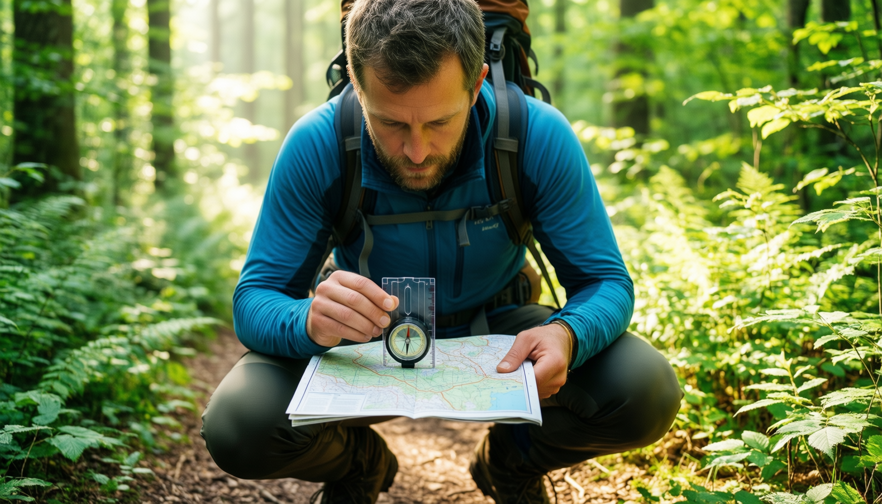 silva classic compass — illustrative AI-generated lifestyle image