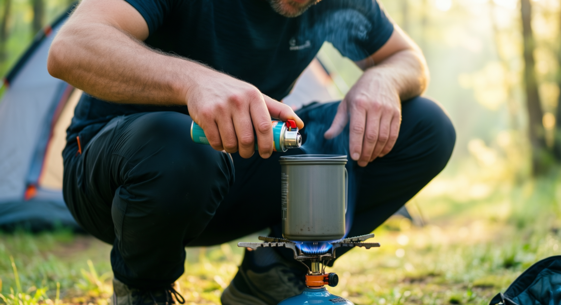 28 pack butane gas canisters — illustrative AI-generated lifestyle image