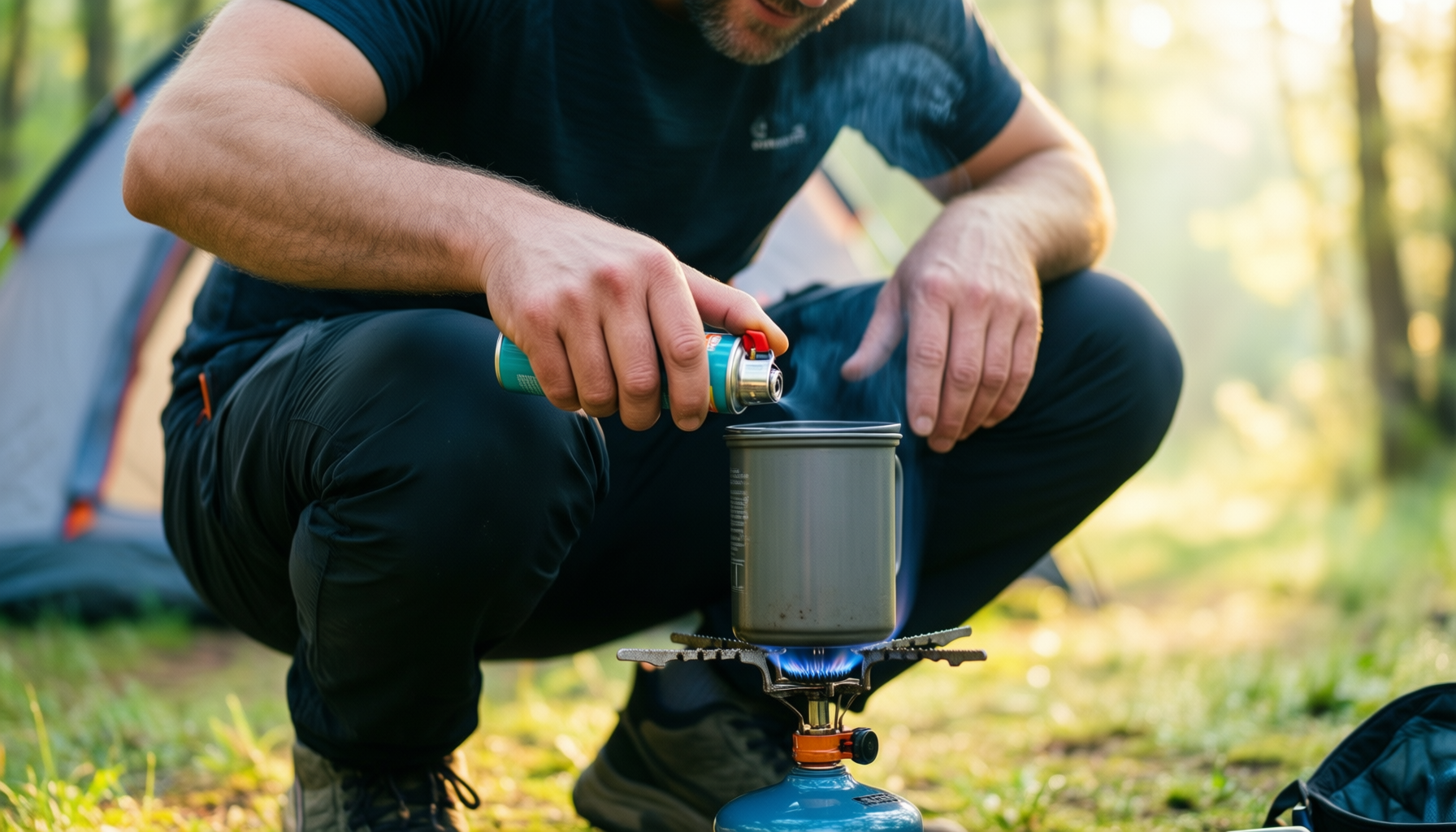 28 pack butane gas canisters — illustrative AI-generated lifestyle image