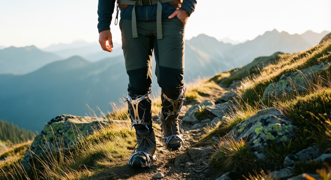 salewa puez mtn spike crampon — illustrative AI-generated lifestyle image