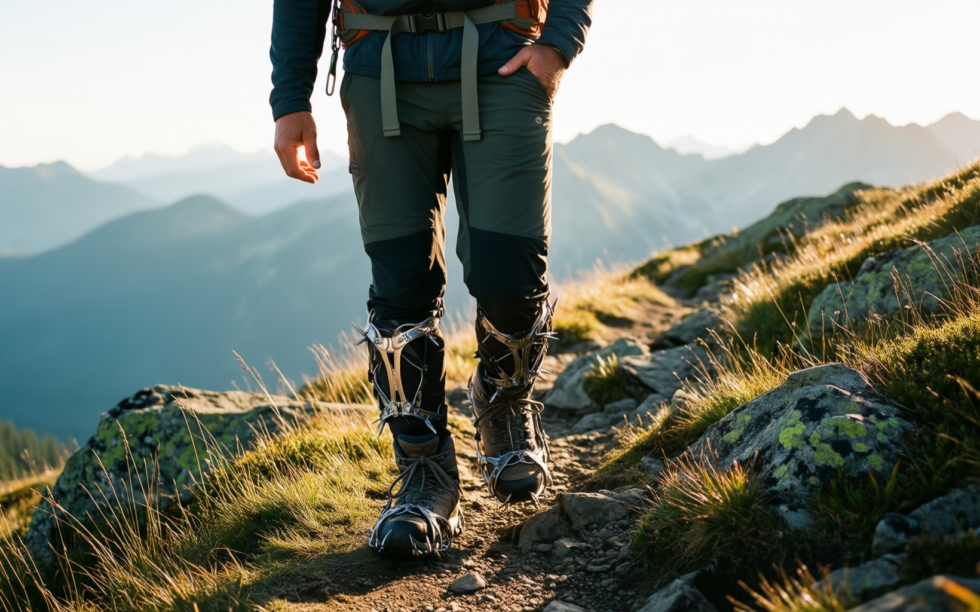 salewa puez mtn spike crampon — illustrative AI-generated lifestyle image