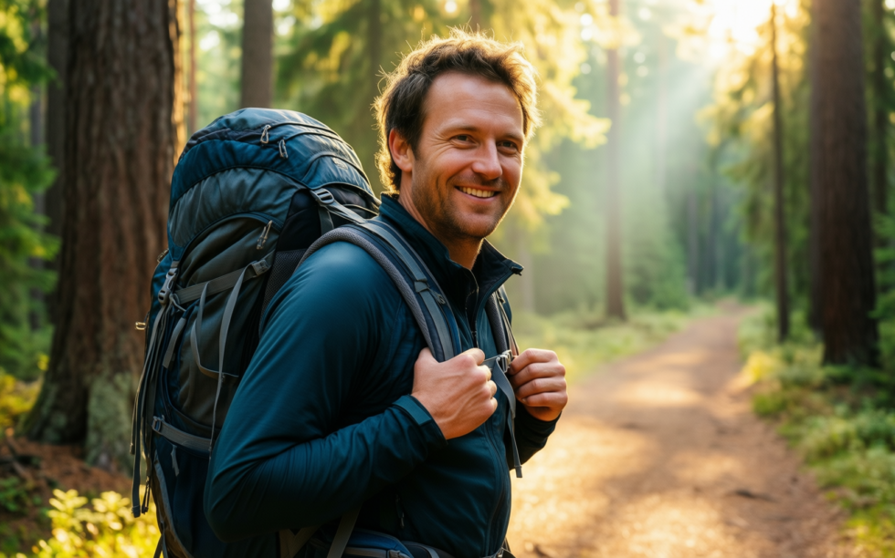 waterfly small hiking backpack 12l — illustrative AI-generated lifestyle image