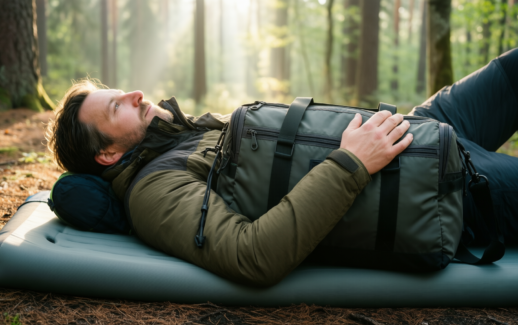 costway memory foam camping mattress — illustrative AI-generated lifestyle image