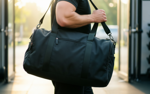 adidas essentials 3-stripes duffel bag medium — illustrative AI-generated lifestyle image