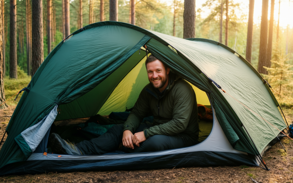 kingcamp double sleeping bag — illustrative AI-generated lifestyle image