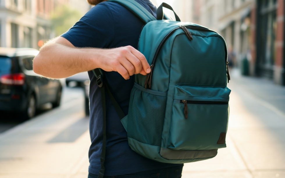 waterfly ultra lightweight foldable backpack — illustrative AI-generated lifestyle image