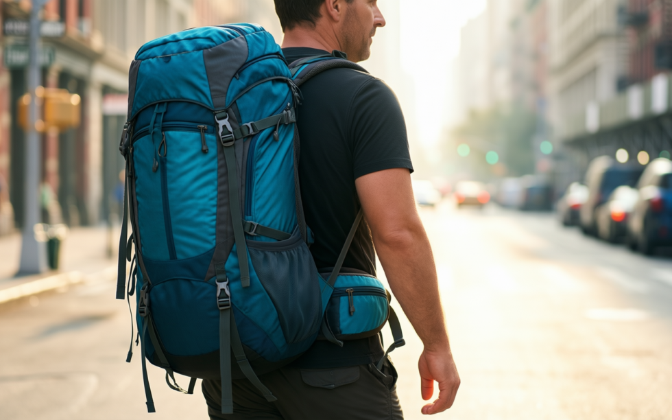 osprey farpoint 55l backpack review — illustrative AI-generated lifestyle image