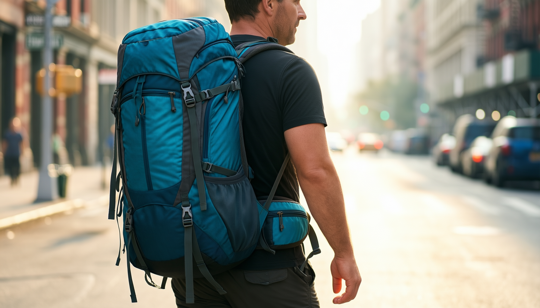 osprey farpoint 55l backpack review — illustrative AI-generated lifestyle image