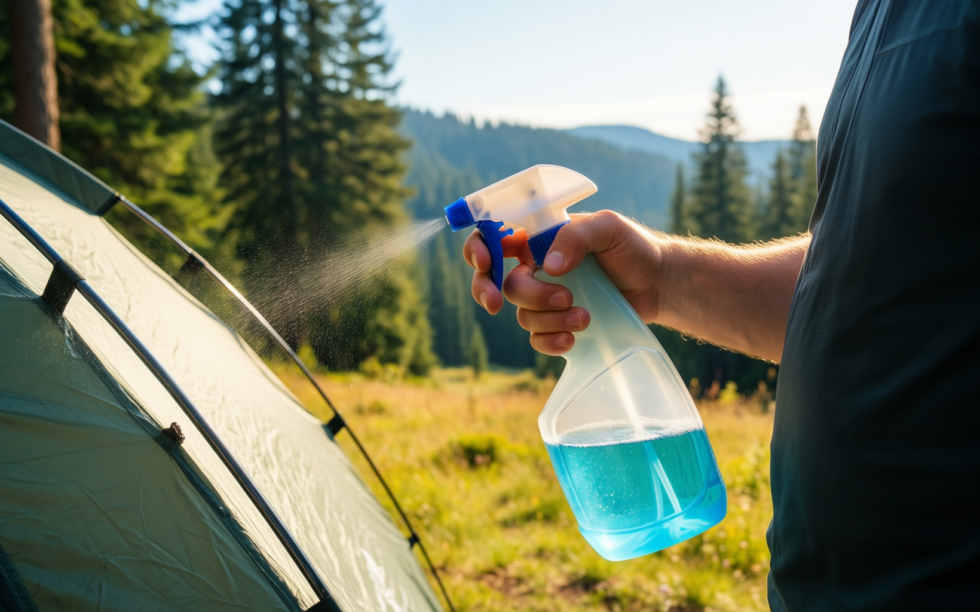nikwax solarwash and solarproof — illustrative AI-generated lifestyle image