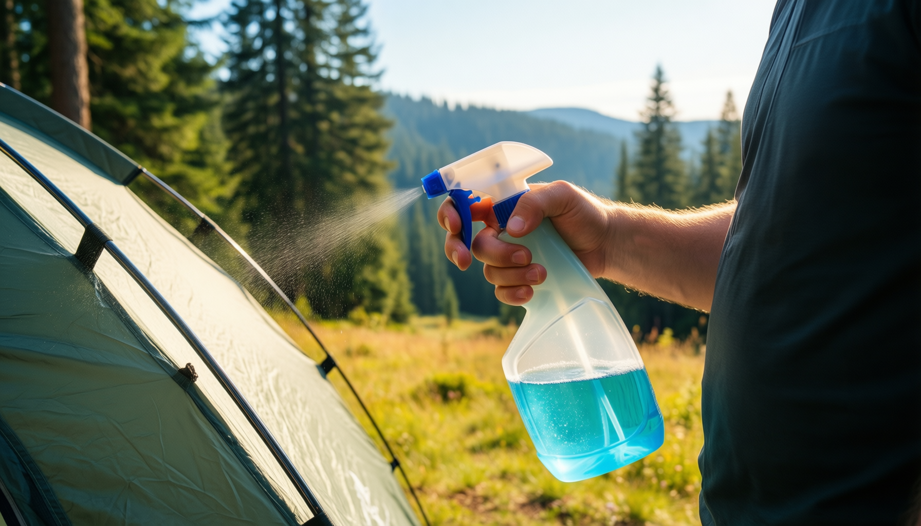 nikwax solarwash and solarproof — illustrative AI-generated lifestyle image