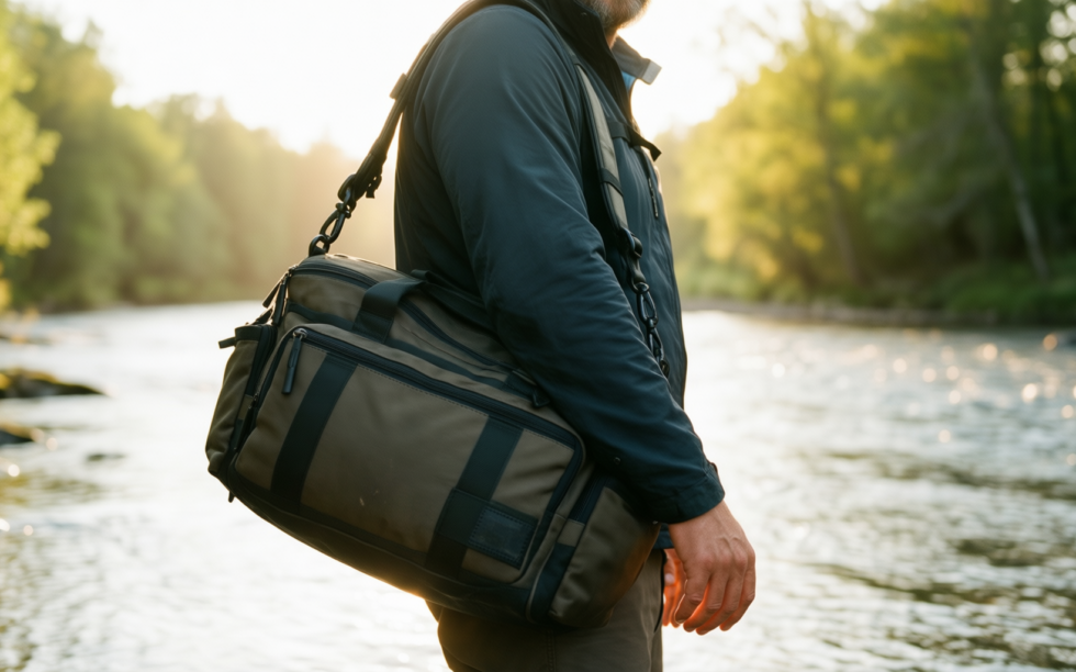 ipow waterproof phone pouch — illustrative AI-generated lifestyle image